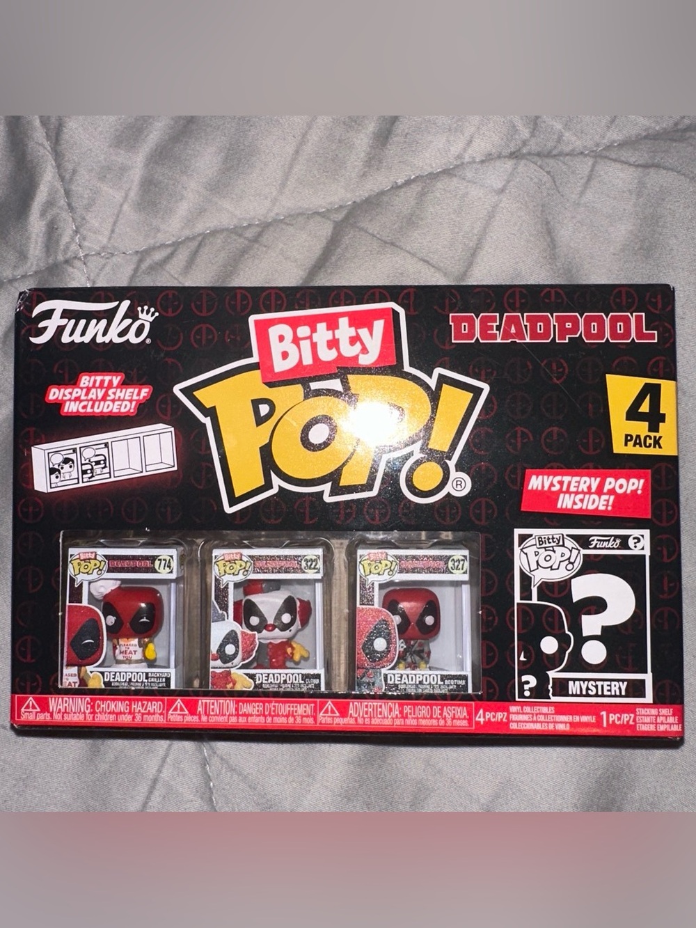 Funko Bitty Pop! Deadpool 4-Pack Mystery Pop Inside! NWT